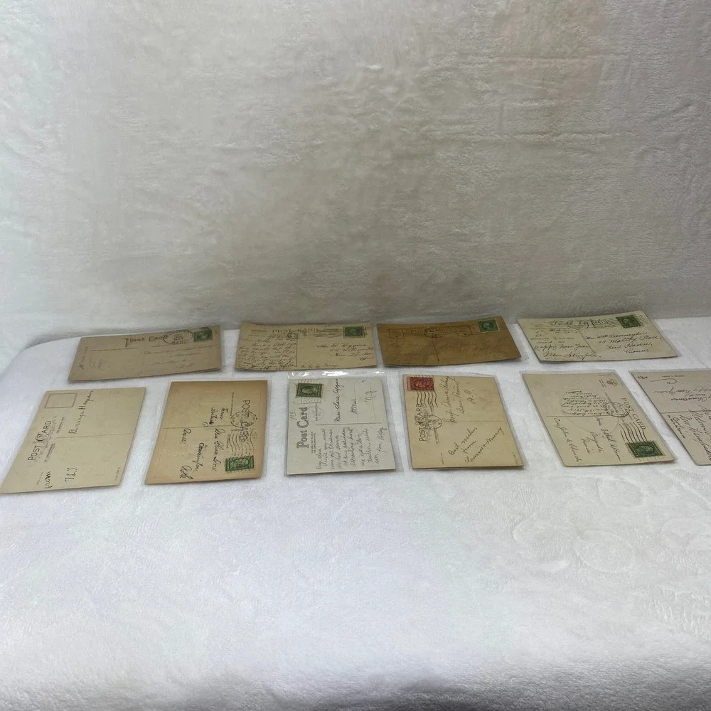 Lot of 10 Antique Early 1900's Christmas Postcards In‎ Protected Sleeves